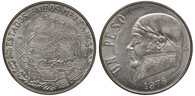 Мексика 1 песо 1978 Мо, Хосе Мария Морелос KM 460 медно-никель 4367-1035