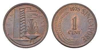 Сингапур 1 цент 1975 KM 1 бронза 4674-834
