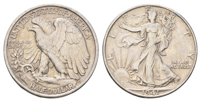 США 1/2 доллара (50 центов) 1941 S KM 142 серебро 4127-2144