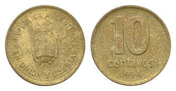 Аргентина 10 сентаво 1994 KM 107 алюминиевая бронза 4664-565