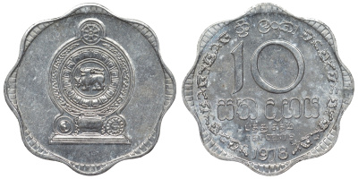 Шри-Ланка 10 центов 1978 KM 140 a алюминий 4118-936