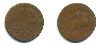 РОССИЯ 1 КОПЕЙКА 1759 медь 61-526