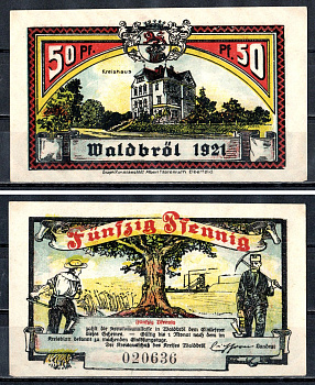 Вальдбрёль (Пруссия, Рейн) 50 пфеннигов 1921 2193-34-3-1