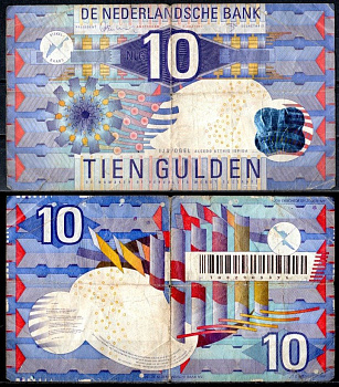 Нидерланды 10 гульденов 1997  Pick 99  бумага   7484-18-3-2