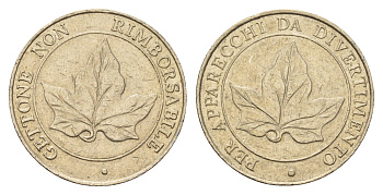 Италия жетон для мойки машин диаметр 23 мм, вес 4,9 гр никель 4670-1012