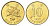 Гонконг 10 центов 1998 KM 66 сталь плакированная латунью UNC 4701-154