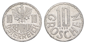 Австрия 10 грошей 1979 KM 2878 алюминий 4147-348