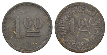 Браккель 1 марка ND Лагерь военнопленных Шарнхорст Men05 3338.4, Men18 4258.4 цинк 1528-615