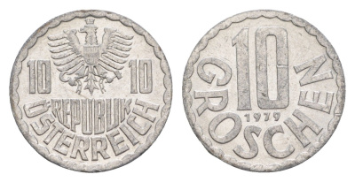 Австрия 10 грошей 1979 KM 2878 алюминий 4147-348