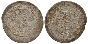 Саксония 1/12 талера 1695 E.P.H. KM 646 серебро 413-6241