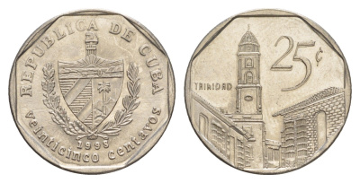 Куба 25 сентаво 1998 площадь в Тринидаде KM 577.2 сталь плакированная никелем 4646-417