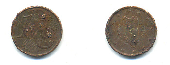 ИРЛАНДИЯ 1 ЕВРОЦЕНТ 2006 KM 32 сталь плакированная медью 176-644