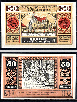 Вильснак (Пруссия, Бранденбург) 50 пфеннигов 1922 2193-50-1-2