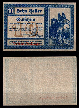 Австрия, Мельк 10 геллеров 1920 Jaksc/Pick JPR0605If-10 бумага 2193-40-1-2