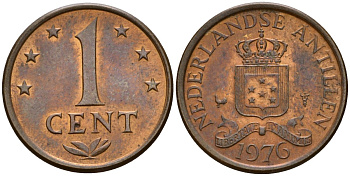 Нидерландские Антилы 1 цент 1976 Юлиана (1948-1980) KM 8 бронза 4174-838