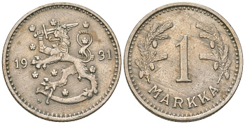 Финляндия 1 марка 1931 S KM 30 медно-никель 4173-354