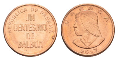 Панама 1 сентесимо 2017 Уррака KM 125 цинк плакированный медью UNC 4643-1231