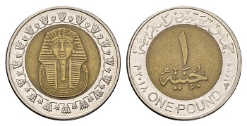 Египет 1 фунт 2018 KM 940a биметалл 3459-1057