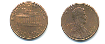 США 1 цент 1993 D, Авраам Линкольн KM 201b цинк плакированный медью 86-268