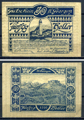 Санкт-Георген-им-Аттергау (Австрия) 50 геллеров 1920 Jaksc/Pick?JPR0888Ia-50 бумага aUNC 7556-31-2-2