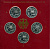 ФРГ набор из 5 штук по 10 марок 1999 A, D, F, G, J, 50 лет организации защиты детей серебро PROOF 6-5-2-4