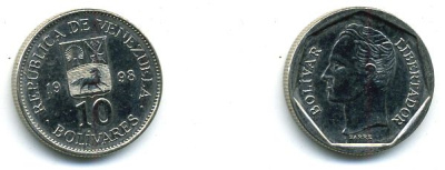 ВЕНЕСУЭЛА 10 БОЛИВАРОВ 1998 4-231