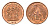ЮАР 1 цент 1998 герб, капские воробьи KM 170 сталь плакированная медью UNC 4694-231