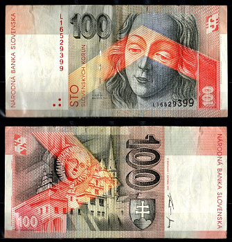 Словакия 100 крон 1997 Pick 25 b бумага 2197-10-1-2
