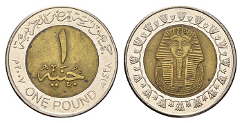Египет 1 фунт 2007 сфинкс KM 940a биметалл 4673-816
