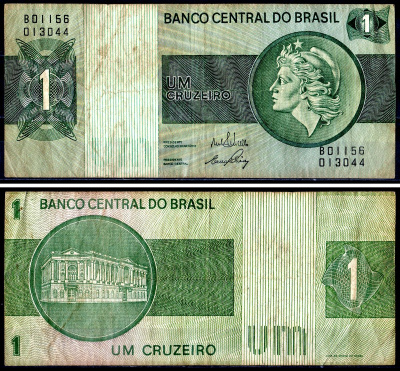 Бразилия 1 крузадо 1972 Pick 191Aa бумага 3295-15-1-1