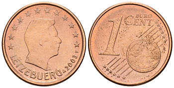 Люксембург 1 евроцент 2003 Великий Герцог Анри KM 75 сталь плакированная медью 4147-764
