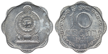 Шри-Ланка 10 центов 1978 KM 140 a алюминий 4118-944
