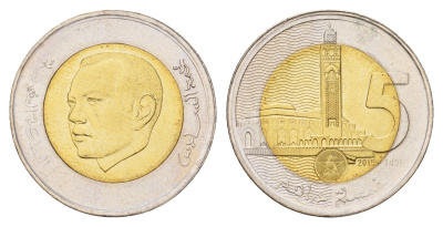 Марокко 5 дирхамов 2015 Y 140 биметалл UNC 216-1027