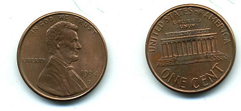 США 1 ЦЕНТ 1994 D, ЛИНКОЛЬН KM 201b цинк плакированный медью 46-943