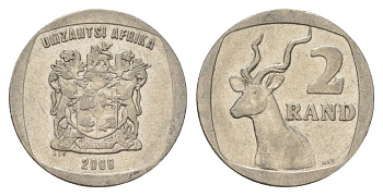 ЮАР 2 ранда 2000 KM 165 медь плакированная никелем 4626-1212