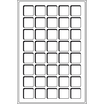 Вкладыш велюровый на 40 ячеек для монет диаметром до 33 мм., 2 штуки. 302392-c