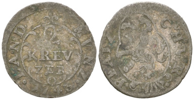 Пфальц 2 крейцера 1745 KM 306 серебро 4615-833