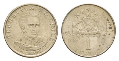 Чили 1 эскудо 1982 Хосе Мигель Каррера KM 197 медно-никель 4649-822