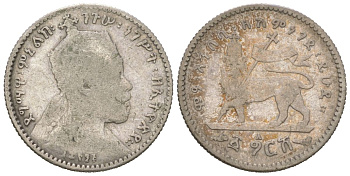 Эфиопия 1 герш 1903 EE 1895, Менелик II (1889-1903) KM 12 серебро 71-132