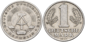 ГДР 1 марка 1956 A KM 13 алюминий 175-1034
