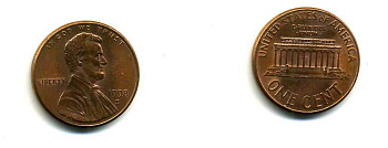 США 1 ЦЕНТ 1998 D KM 201 b медь цинк 26-529