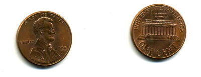 США 1 ЦЕНТ 1998 D KM 201 b медь цинк 26-529