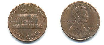 США 1 ЦЕНТ 1994 D, ЛИНКОЛЬН KM 201b цинк плакированный медью 86-314