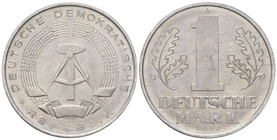 ГДР 1 марка 1962 A KM 13 алюминий aUNC 4575-623