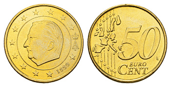 Бельгия 50 евроцентов 1999 Альберт II (1993-2013) KM 229 нордик UNC 4629-751