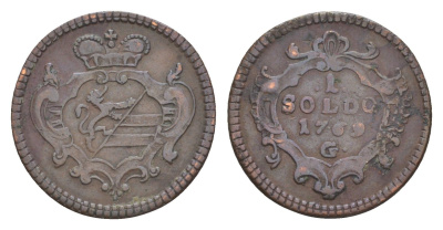 Горица и Градишка 1 сольдо 1769 G KM 17 медь 1518-1641