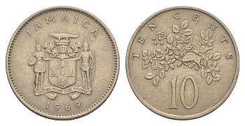 Ямайка 10 центов 1969 KM 47 медно-никель UNC 4641-754