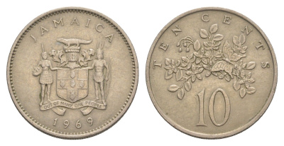Ямайка 10 центов 1969 KM 47 медно-никель UNC 4641-754