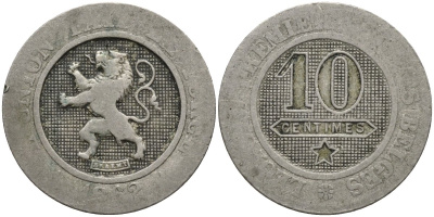 Бельгия 10 сантимов 1862 BELGES, Леопольд I (1832-1865) KM 22 медно-никель 4171-525