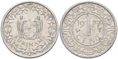 Суринам 1 цент 1977 KM 11а алюминий 4580-236